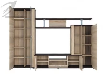 Современная стенка в гостиную Соло 10А Венге/Дуб сонома