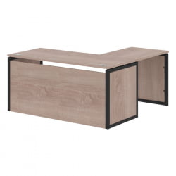 Угловой компьютерный стол КСТЕН-КП КСКПCТ 1615Х Л Дуб Сонома Антрацит / XTEN-QP XQPCT 1615H L