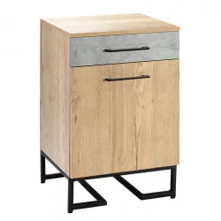 Тумба для обуви с ящиком Loft (ТОЯ) Дуб натур/Бетон