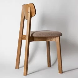 Стул с мягким сиденьем Вега Beige кашемир Орех