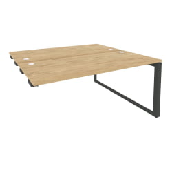 Стол-приставка двойной на О-образном м/к к опорым элем. ОНИКС О.МО-Д.СПР-4.7 Тиквуд Светлый/Антрацит / ONIX O.MO-D.SPR-4.7