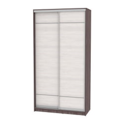 Белый шкаф-купе в прихожую Б-220х120х60-3(ЯАТ-ЯАС-Д7Д7) / B-220х120х60-3(ЯАТ-ЯАС-D7D7)