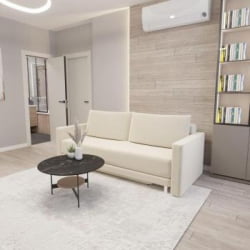 Диван Сальтвик (Berhouse) Цвет фасада: Серый велюр; Тип: Прямой; Материал фасада: Металл/Велюр