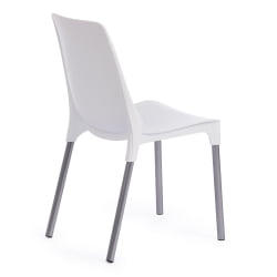 Стул GENIUS (mod 75) металл/пластик, 46x56x84cм, белый/ножки хром