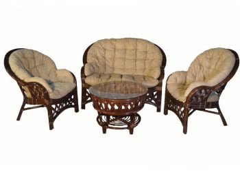 Комплект Черчилль/Рузвельт/Кобана с 2х местным диваном Черчилле5 молочный шоколад / Cherchille5