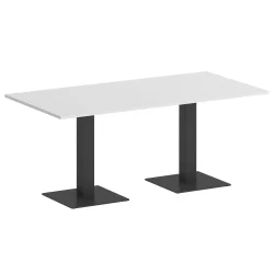 Стол прямоугольный ХОМЕ ОФФИCЕ ВР.СП-5-180.2 Белый Бриллиант/Антрацит металл / HOME OFFICE VR.SP-5-180.2