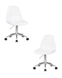 Офисное кресло для персонала ДОБРИН МОНТЙ (белый) 2 шт / DOBRIN MONTY