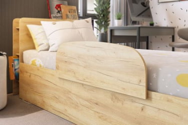 Кровать с подъёмным механизмом Юниор ZP.SMU-02 дуб крафт золотой