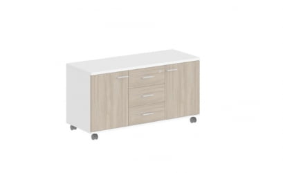 Тумба сервисная с 3-мя ящиками Sigma SG.621.WH.OD Белый Дуб темный