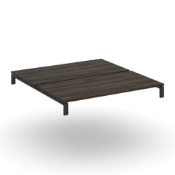 Двойной стол надставка на две опорные тумбы CONCEPT CN.DSN-007 Дуб Мали Черный