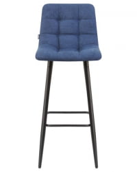 Стул барный ДОБРИН НИCОЛЕ (черные матовые ножки, синяя ткань (УФ860-14Б)) 2 шт / DOBRIN NICOLE (UF860-14B))