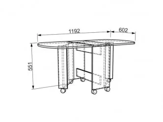 Стол Модуль 01 Дуб млечный