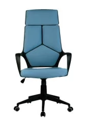 Кресло оператора Riva Chair 8989 (черный пластик) Синий
