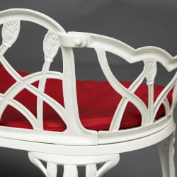 Скамья Secret De Maison Strauss (Штраус) + подушка алюминиевый сплав, 99*56*76, butter white