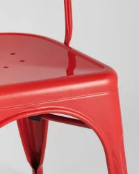 Стул TOLIX с высокой спинкой Красный глянцевый