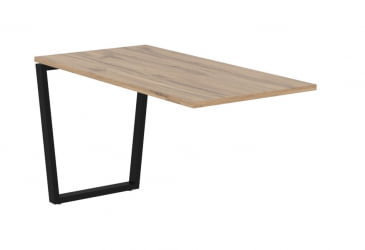 Брифинг-приставка ЕДИС ЕВБ 1367 Дуб Денвер светлый Черный / EDIS EVB