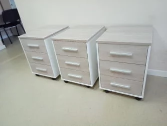 Тумба подкатная Deka 9.05.01 Дуб Сантана светлый/Белый