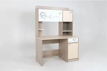 Стол компьютерный Котофей Ясень шимо светлый Вайс Белый