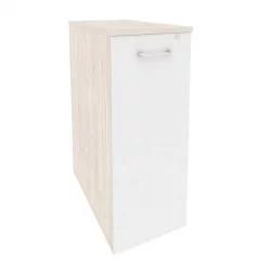 Тумба высокая выдвижная приставная / опорная ONIX O.VTPO-8 Денвер Светлый/Белый
