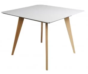 Стол Лунд квадратный 860*860 Мрамор Бьянко