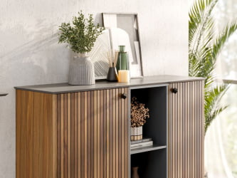 Гостиная Элиот №1 Оникс Серый/Орех фактурный