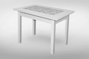 Стол обеденный Прямоуг. ажур ноги Мажор Р-39 белая ЛДСП белый