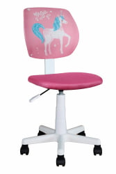 Кресло компьютерное детское ЛОЛО Unicorn пластик белый
