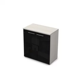 Шкаф со стеклянными дверьми GLOSS LINE 9НШ.023.4  Ivory