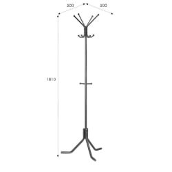 Вешалка для одежды напольная металлическая Пико 3 Металлик