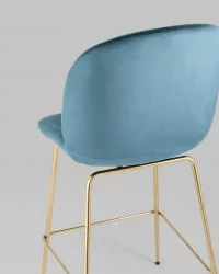 Стул полубарный Беетле со спинкой голд Маренго / Beetle gold