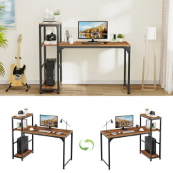 Геймерский стол EUREKA ZX-SH140A-RW с шириной 140 см Reclaimed Wood