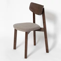 Стул с мягким сиденьем Вега Latte жаккард Эмаль белая