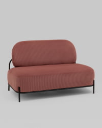 Диван Стоун велюр рельефный коралловый