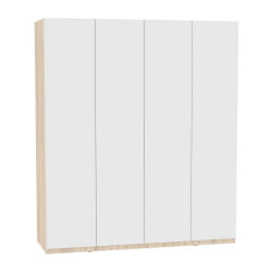 Шкаф распашный R-198х180х45-1-PO(ДСС-Белый)