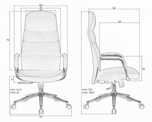 Офисное кресло для руководителей ДОБРИН НЕРО (кирпичный (РКСТ051-13)) / DOBRIN NERO (RXT051-13))