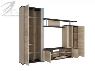 Современная стенка в гостиную Соло 10А Венге/Дуб сонома