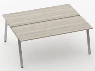 Письменный стол для двоих Deka Л-обр. каркас 73.145.18 Дуб Сантана светлый