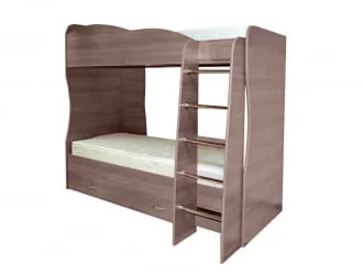 Кровать детская двухъярусная Юниор-2 Ясень шимо темный