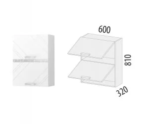 Шкаф кухонный (с системой плавного закрывания) Бьянка 102.96.1