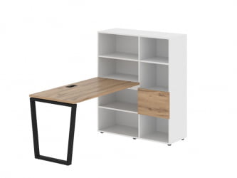 Рабочая станция EDIS EVRST 1113 Дуб Денвер светлый Черный Белый