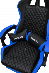 Геймерское кресло 892-1 цвет черный/синий с массажем 892-1-black-blue-mass