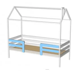 Детская кровать с бортиком RooRoom кд-2Р Розовый