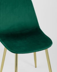 Стул Валенсия велюр золотые ножки Зеленый