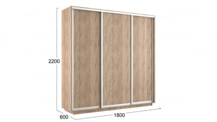 Шкаф-купе 3-х дверный Румер СШК 1.180.60-11.11.11 Дуб Сонома