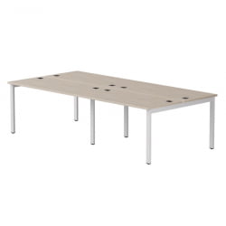 Бенч-система на 4 места на металлокаркасе, опоры 45 гр Everprof EVO 254S015 (2360) Дуб Соната Белый