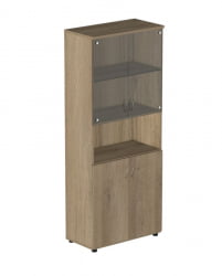 Шкаф для документов с тонированными стеклами Р.Ш-4СТ Ясень светлый