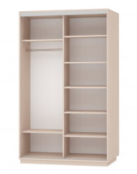 Шкаф-купе двухдверный Экспресс Дуо 1400х2200h Париж/Дуб молочный