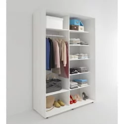 Шкаф-купе 2-х дверный Акцент-Сим Д 1200х600 Выбеленное дерево