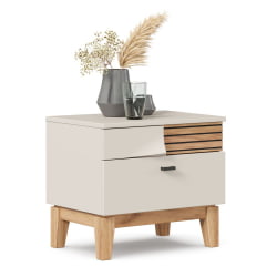 Тумба прикроватная левая Нильс ЛД 423.040.000 Кашемир/Дуб Тортуга