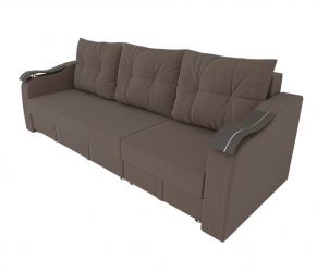 Диван прямой Рио Трансформер (Берхоусе) Цвет фасада: Коричневый Велюто 23; Тип: Левый/правый; Материал фасада: Металл/Велюр / (Berhouse)